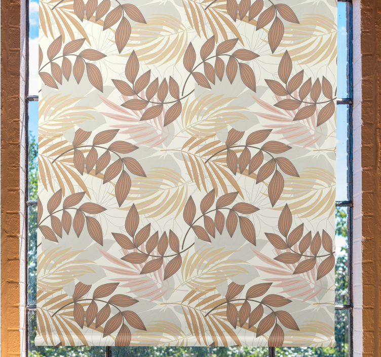 Rollo Fenster Blumen zartes blattmuster - TenStickers