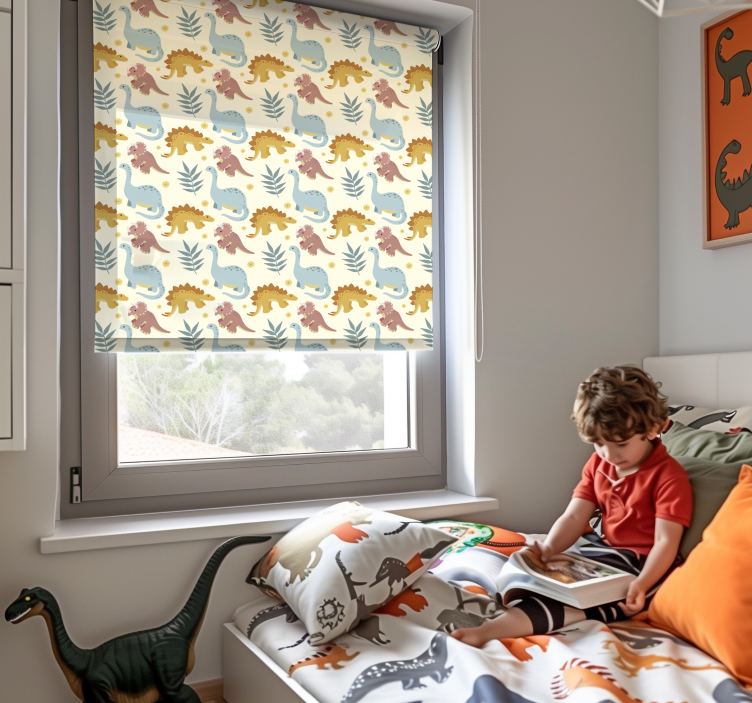 Rollo Fenster Dino minimalistischer stil - TenStickers