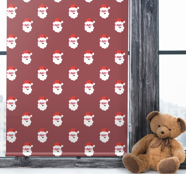 Rollo Fenster Filme weihnachtsmann-gesichter-muster - TenStickers
