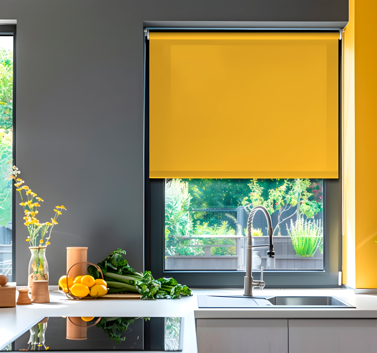 Rollo Fenster gelb sonnenblumentöne - TenStickers