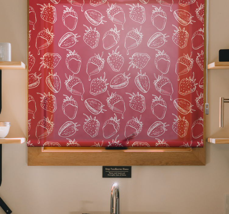 Rollo Fenster Obst erdbeer-muster - TenStickers