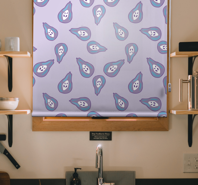 Rollo Fenster Obst verspieltes birnenmuster - TenStickers