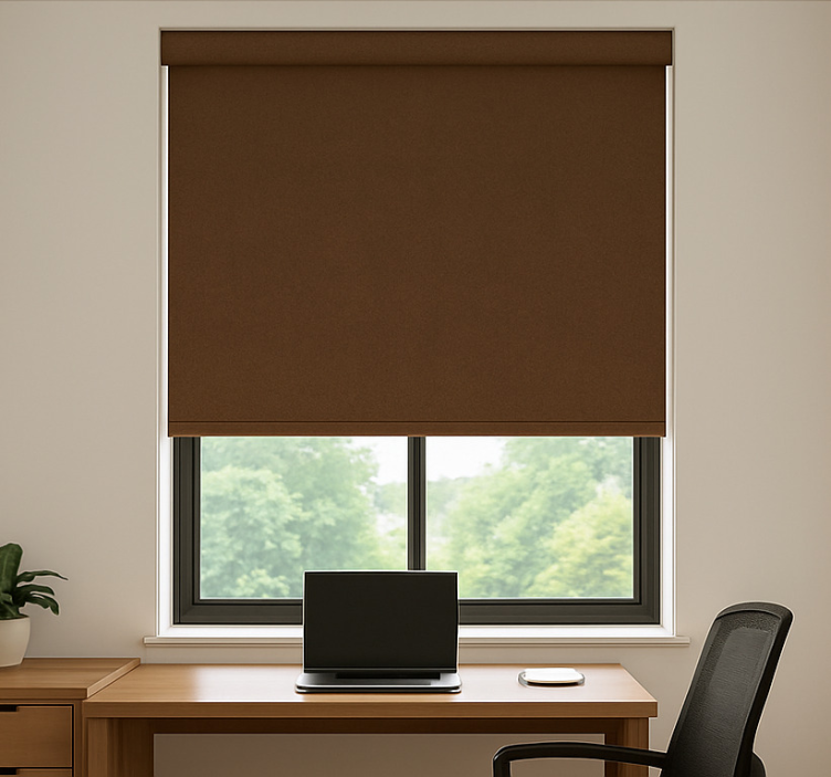 Rollo fenster home office braun - TenStickers