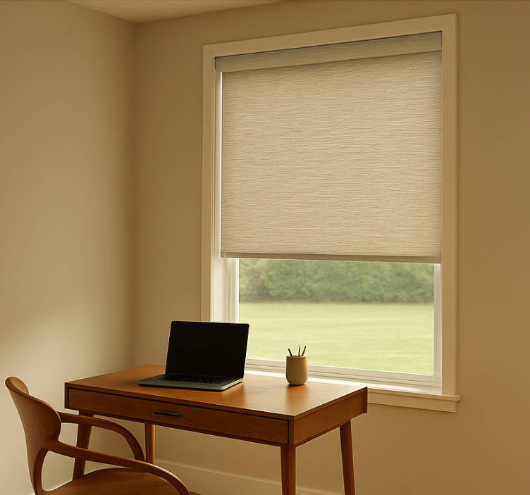 Rollo fenster home office modern trendy beige - TenStickers