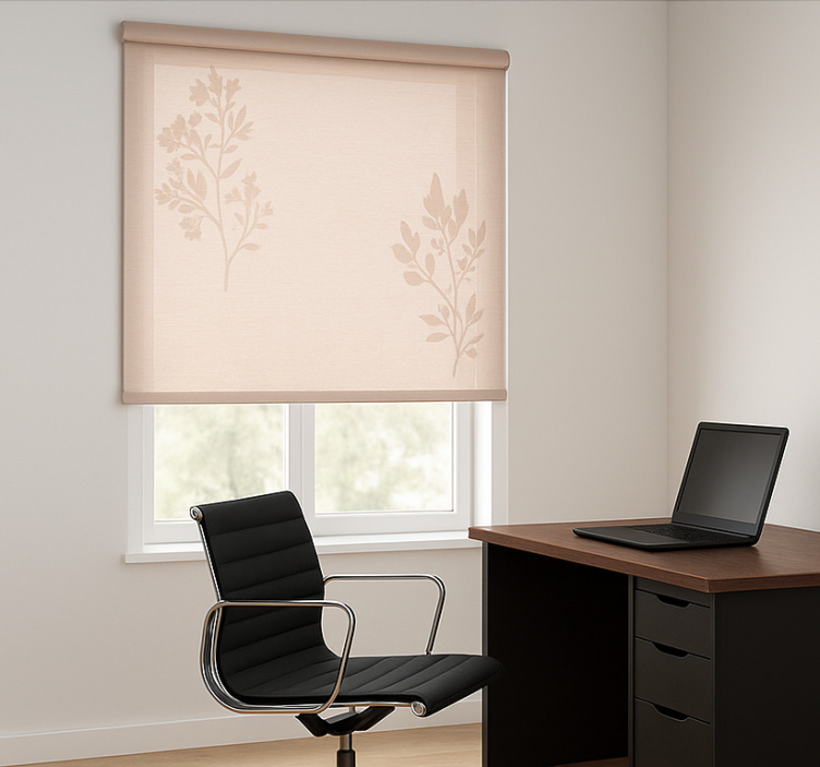 Rollo fenster home office pink-beige transparent - TenStickers