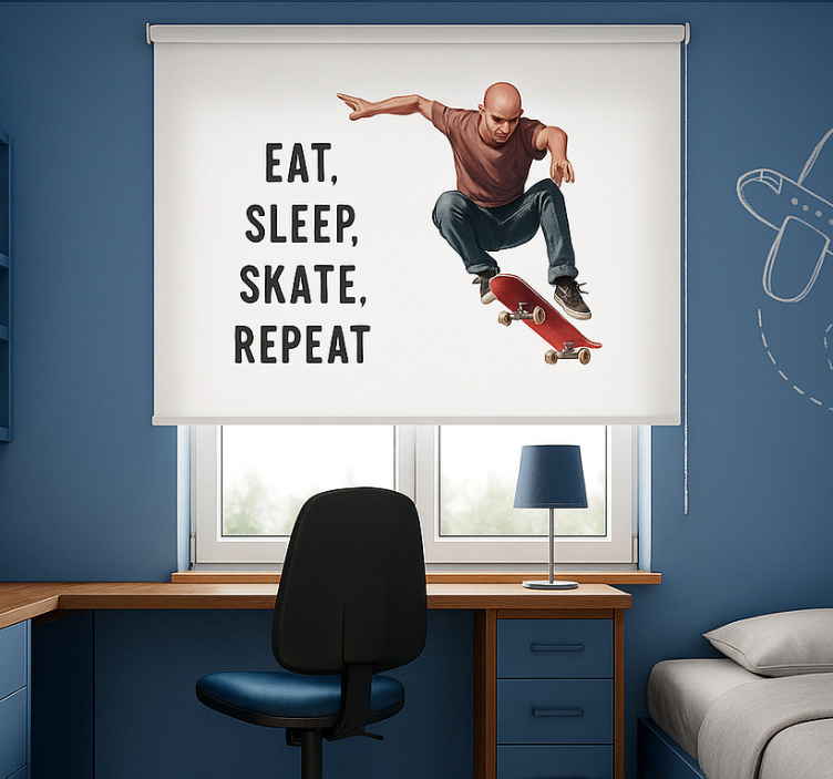 Rollo Fenster Jugendzimmer skateboard-druck - TenStickers