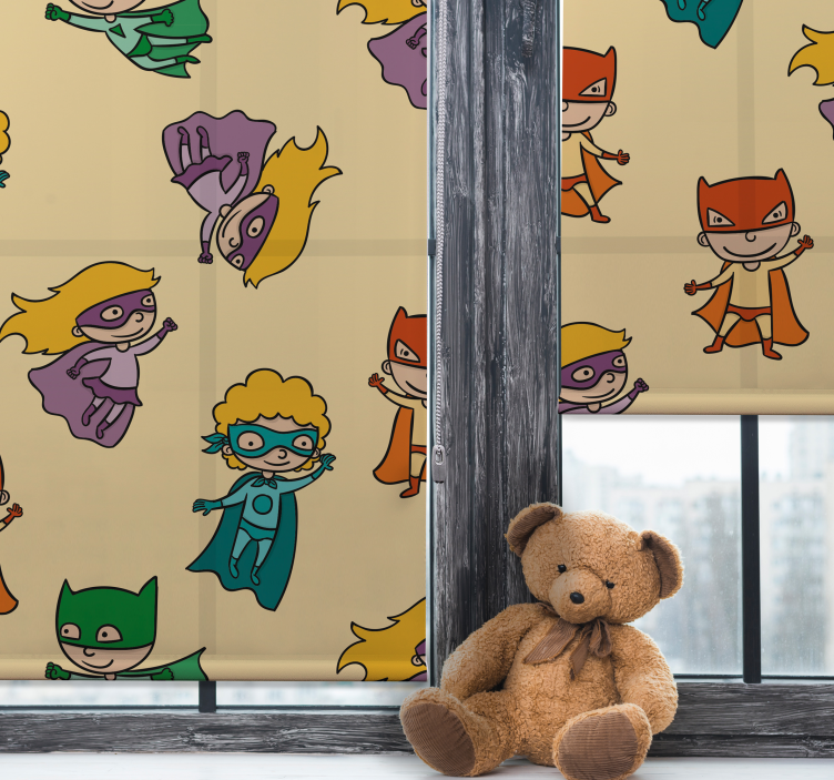 Rollo Fenster Kinderzimmer superhelden-cartoon - TenStickers