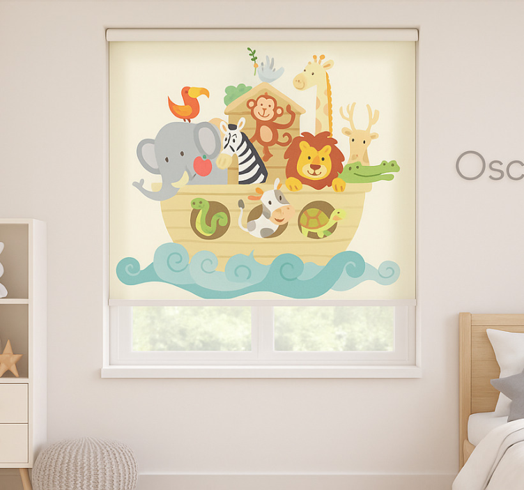 Rollo fenster kinderzimmer im noahs arche design - TenStickers