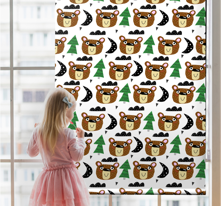Rollo Fenster Kinderzimmer babybär-muster - TenStickers