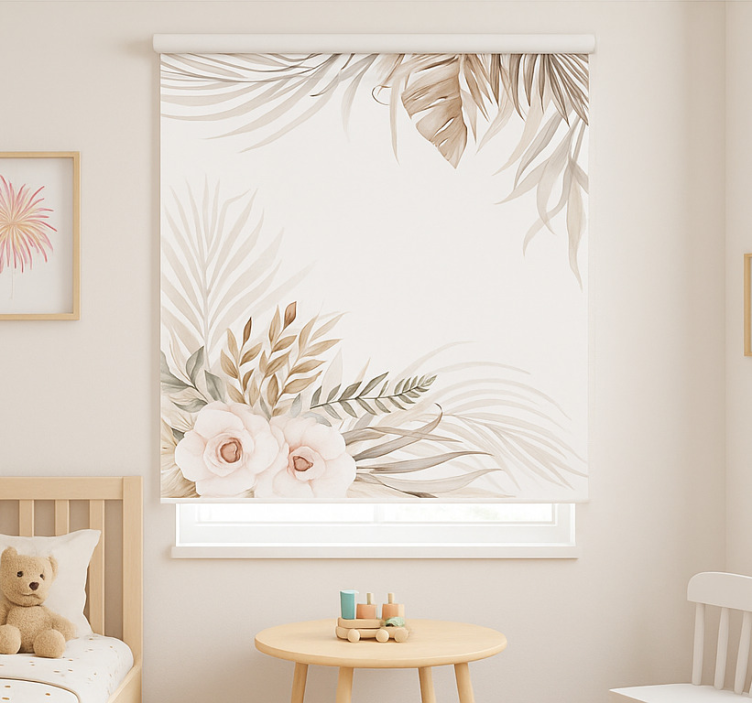 Rollo Fenster Kinderzimmer boho anmutige blumen - TenStickers