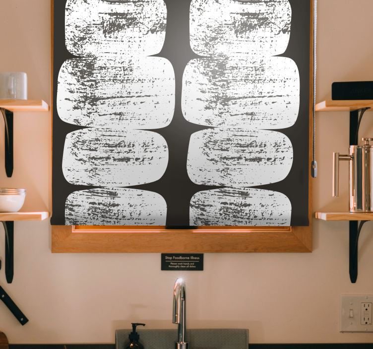 Rollo Fenster Muster abstrakte pinselstriche - TenStickers