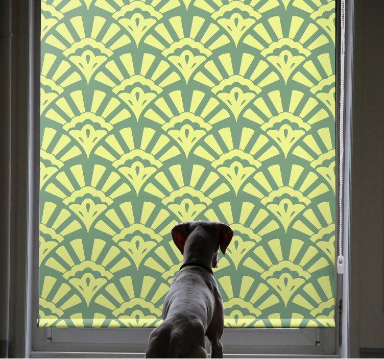 Rollo Fenster Muster elegantes blattthema - TenStickers