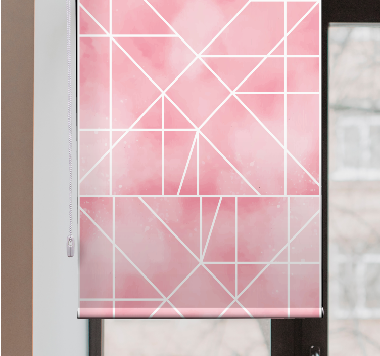 Rollo Fenster Muster rosa geometrische formen - TenStickers