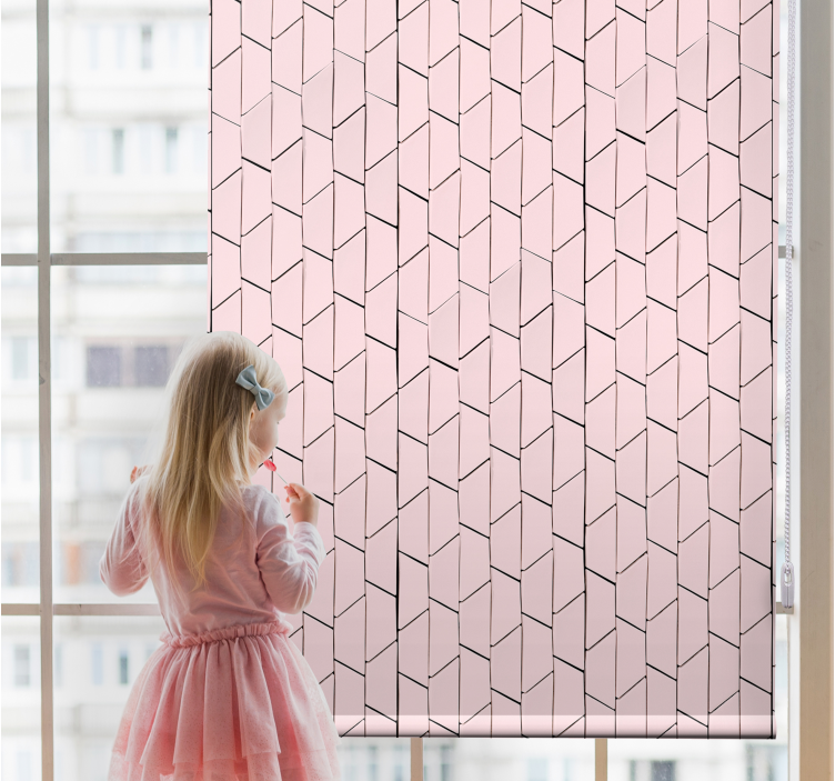 Rollo Fenster Muster rosa geometrisches musterdesign - TenStickers