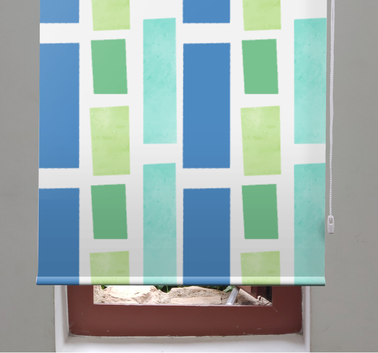 Rollo Fenster Muster geometrisches blockmuster - TenStickers