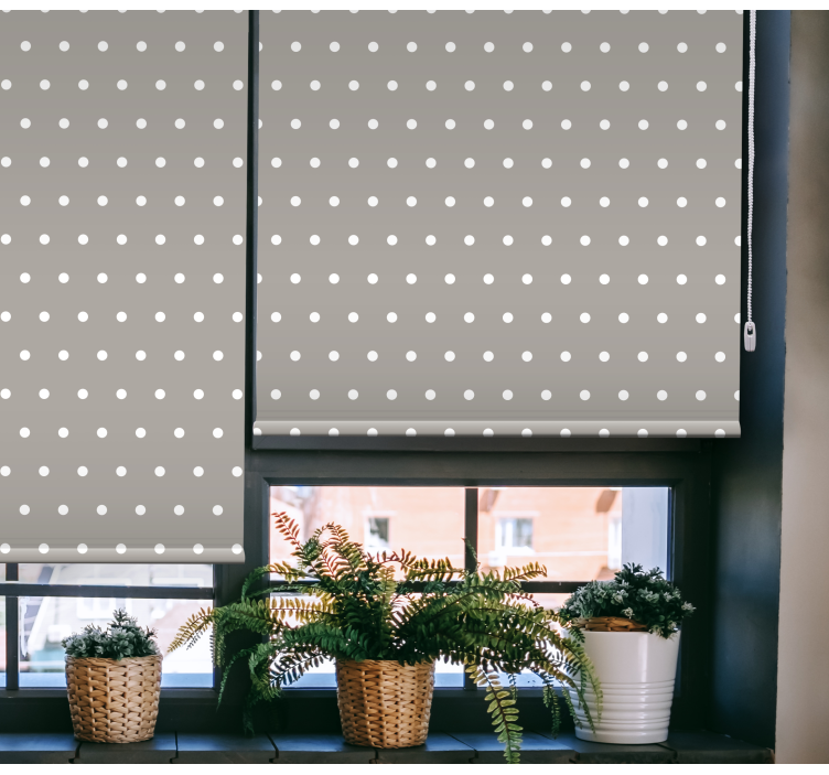 Fenster Rollo modern graues gepunktetes muster - TenStickers