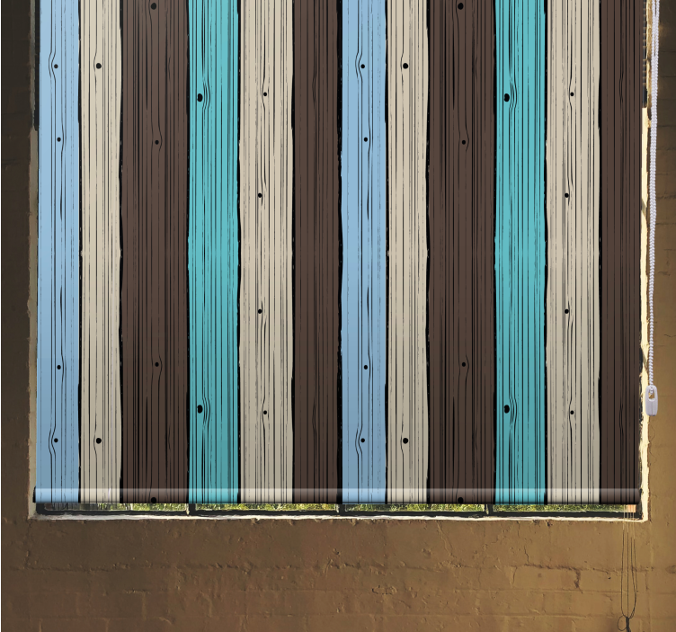Rollo Fenster Muster holz-streifenmuster - TenStickers
