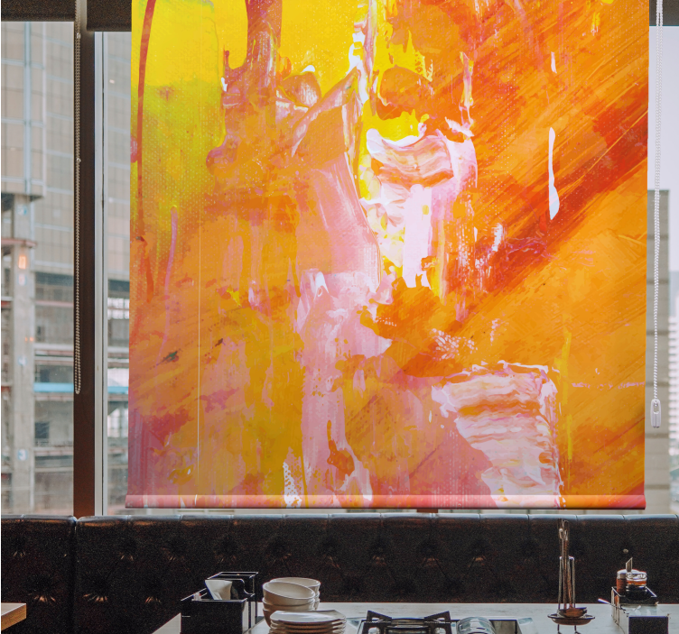 Rollo Fenster Muster lebendige abstrakte spritzer - TenStickers