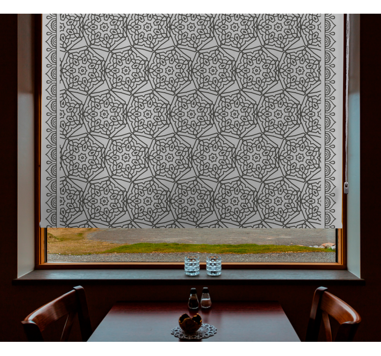 Rollo fenster muster mit filigranem geometrischen design - TenStickers