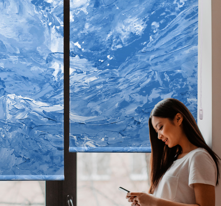 Rollo Fenster Muster ozeanwellenmotiv - TenStickers