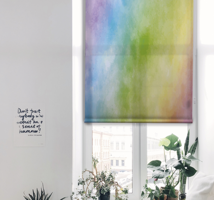 Rollo Fenster Muster sanfter farbverlauf-regenbogen - TenStickers