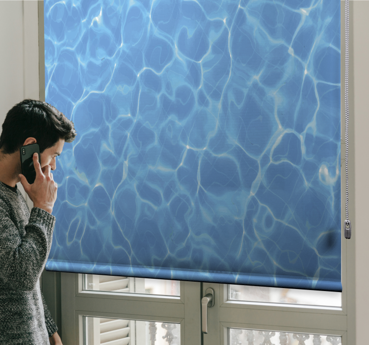 Rollo Fenster Badezimmer wasseroberflächenreflexionen - TenStickers