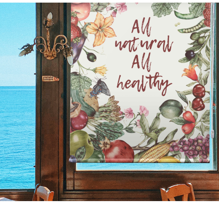 Küchenfenster Rollo alles natürlich und gesund - TenStickers