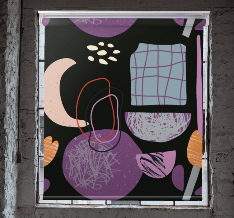 Fenster Rollo modern abstraktes formmuster - TenStickers