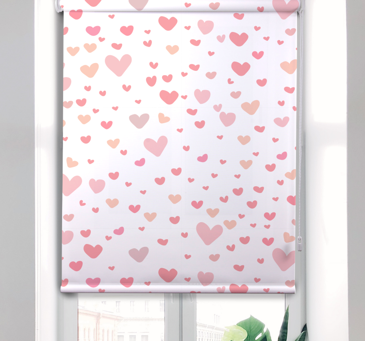 Rollo Fenster romantisch herz-muster-muster - TenStickers
