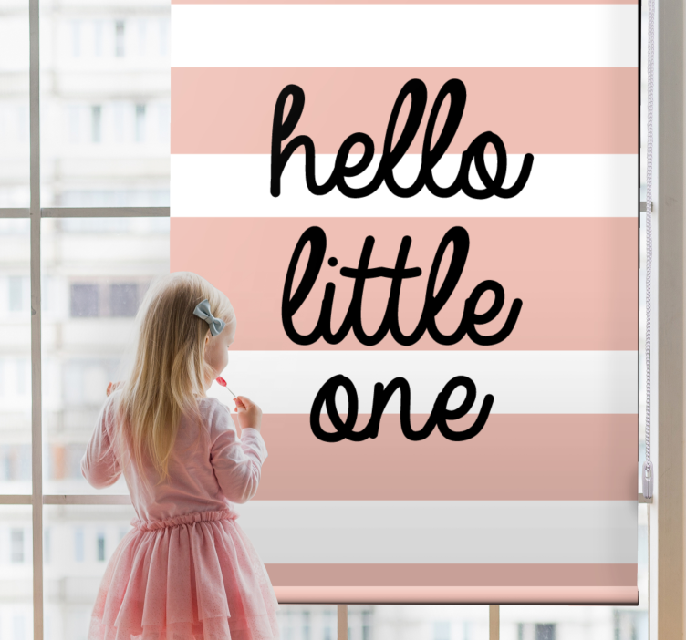 Rollo Fenster Spruch hello little one - TenStickers