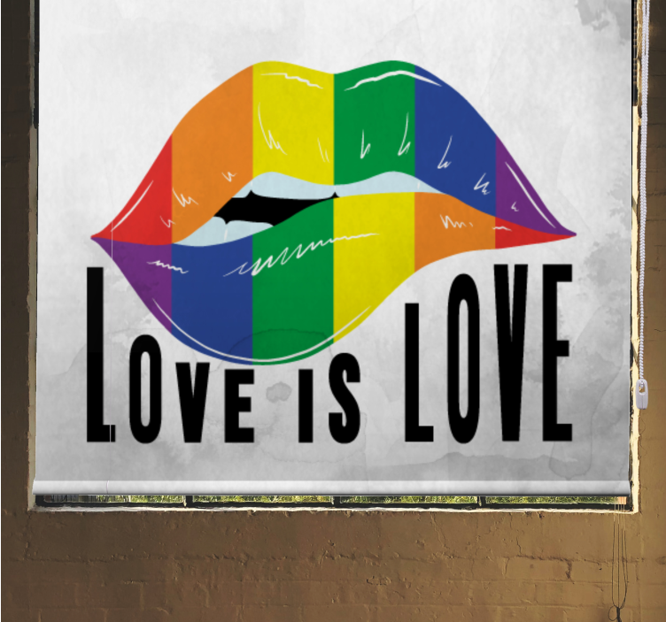 Rollo Fenster Spruch regenbogen-lippenkunst - TenStickers