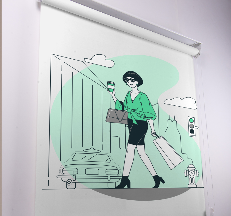 Rollo Fenster Spruch stilvolles stadtleben - TenStickers