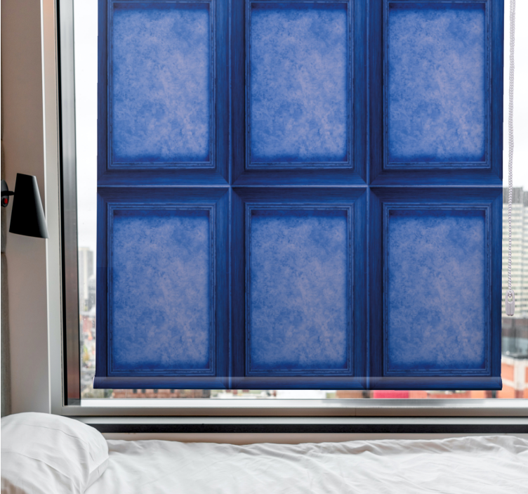 Rollo Fenster Muster elegante blaue paneele - TenStickers