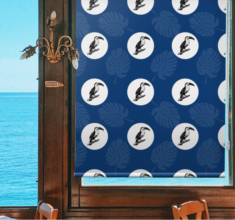 Rollo Fenster Tiere tropisches tukanmuster - TenStickers