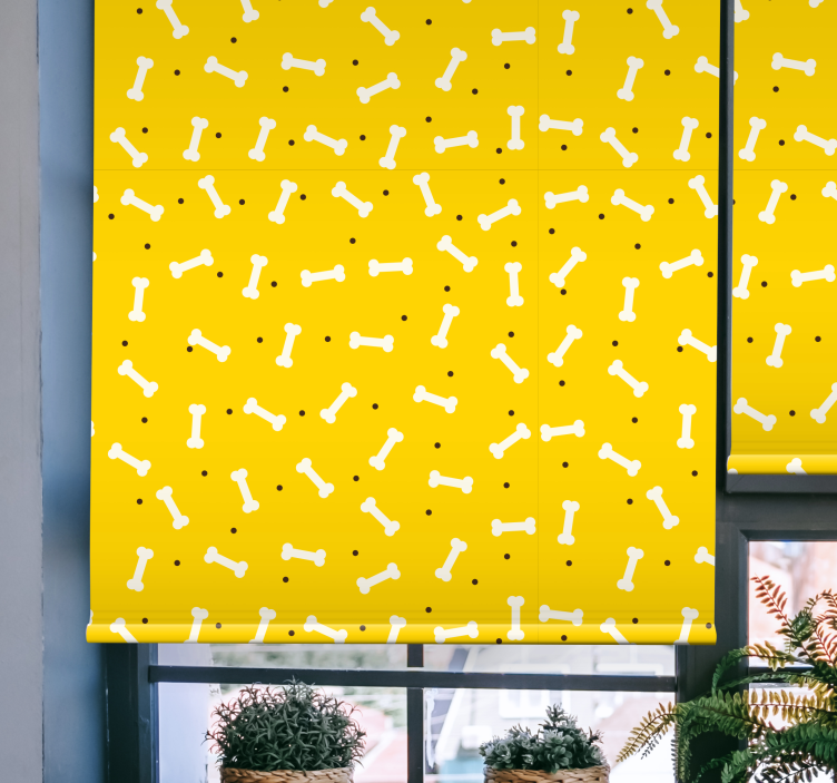 Rollo Fenster Tiere verspieltes knochenmuster - TenStickers