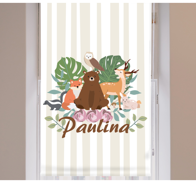 Rollo Fenster Tiere waldtiersammlung - TenStickers