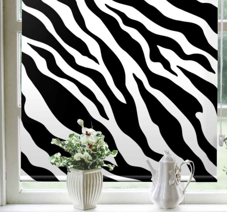 Rollo Fenster weitere Tiere zebrastreifen-motiv - TenStickers