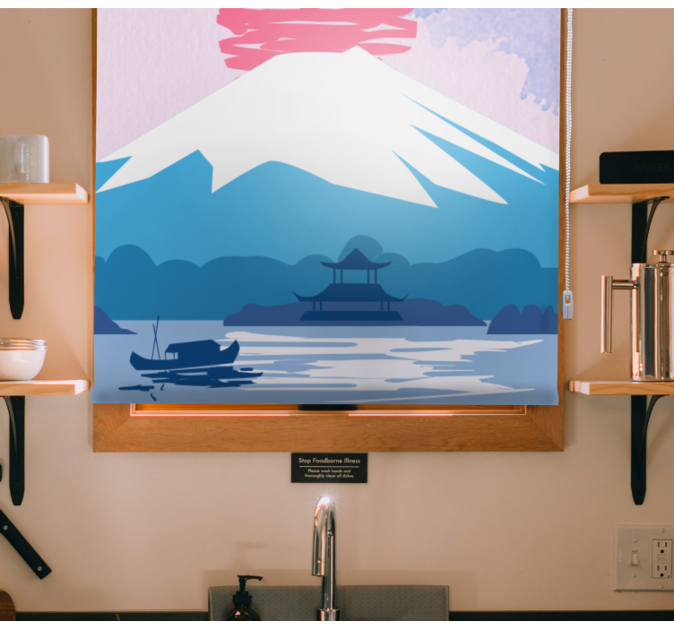 Rollo Fenster originell fujisan-landschaft - TenStickers