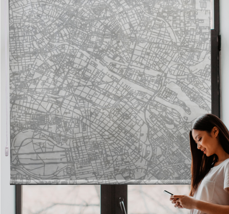 Rollo Fenster originell stadtplan-umriss - TenStickers