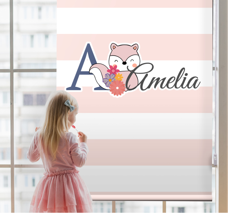 rollo für Babys Süße tiere eichhörnchen mit Namen - TenStickers