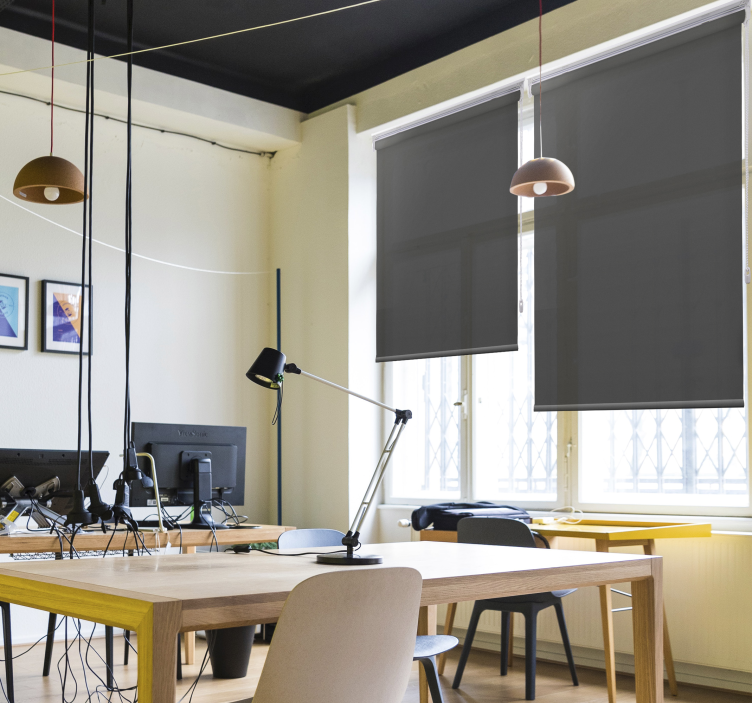 Elegante Rollos Anthrazit einfarbig - TenStickers