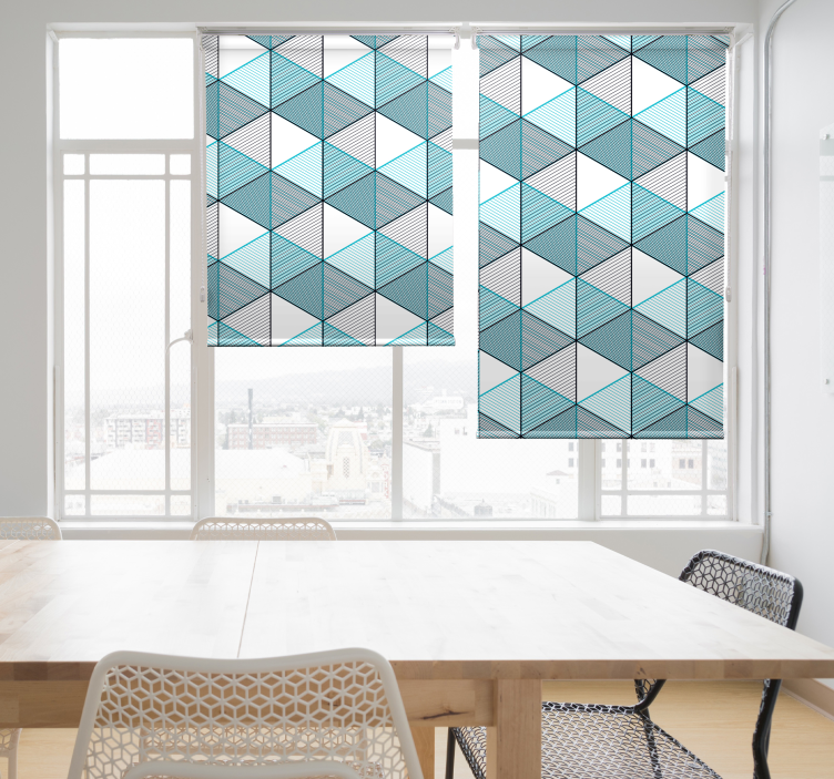 Textur und Muster Rollos Geowürfel-illusion - TenStickers