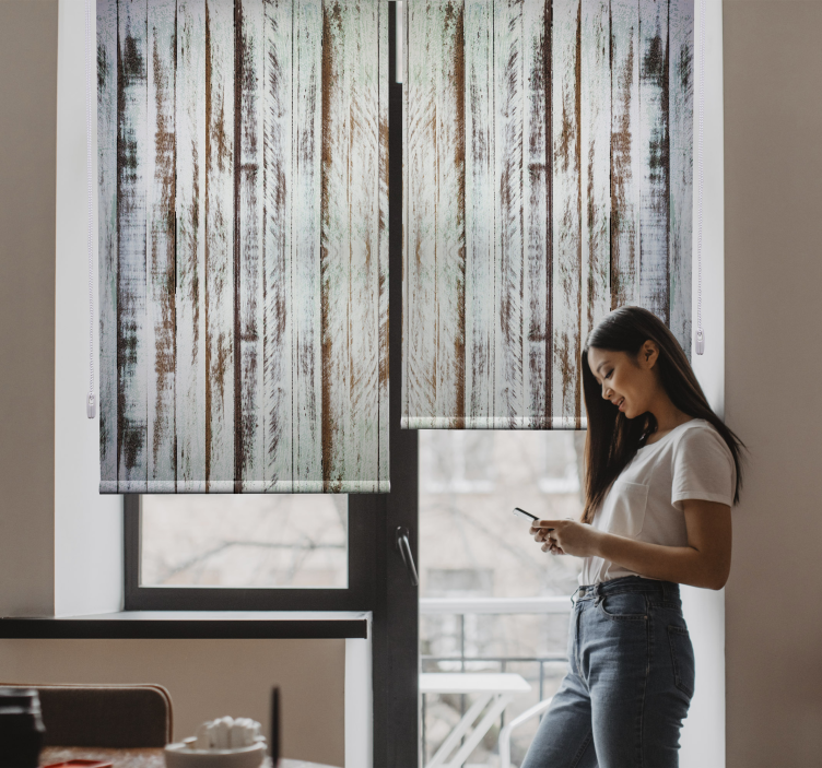 rollo mit Textur und Muster Holz schälen - TenStickers