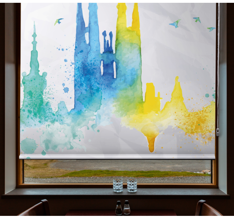 Weitere Fenster Rollos aquarell sagrada familia - TenStickers