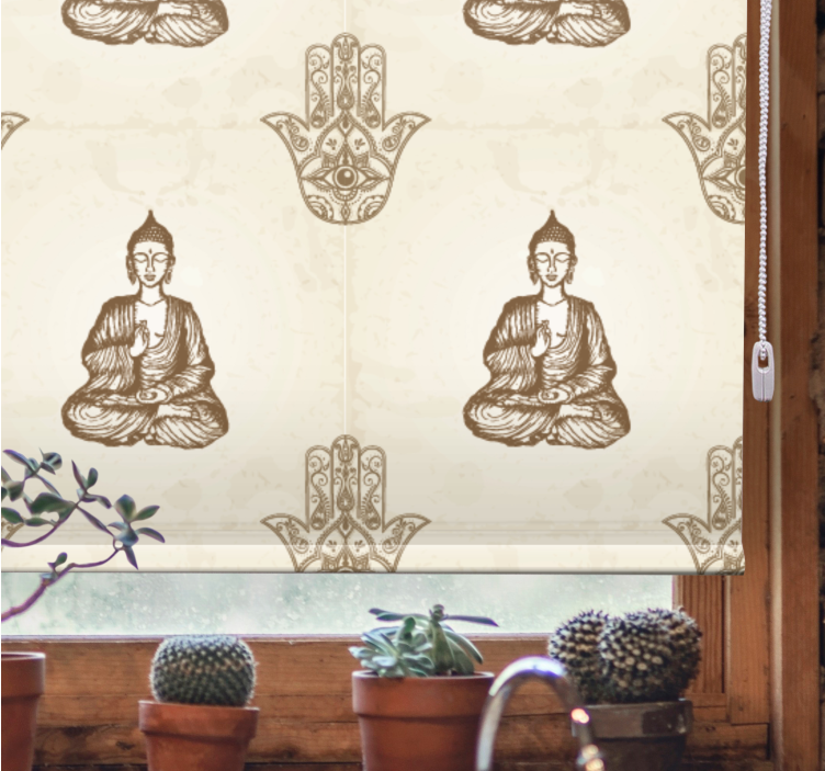 Rollo Fenster Zen buddha-symbolmuster - TenStickers