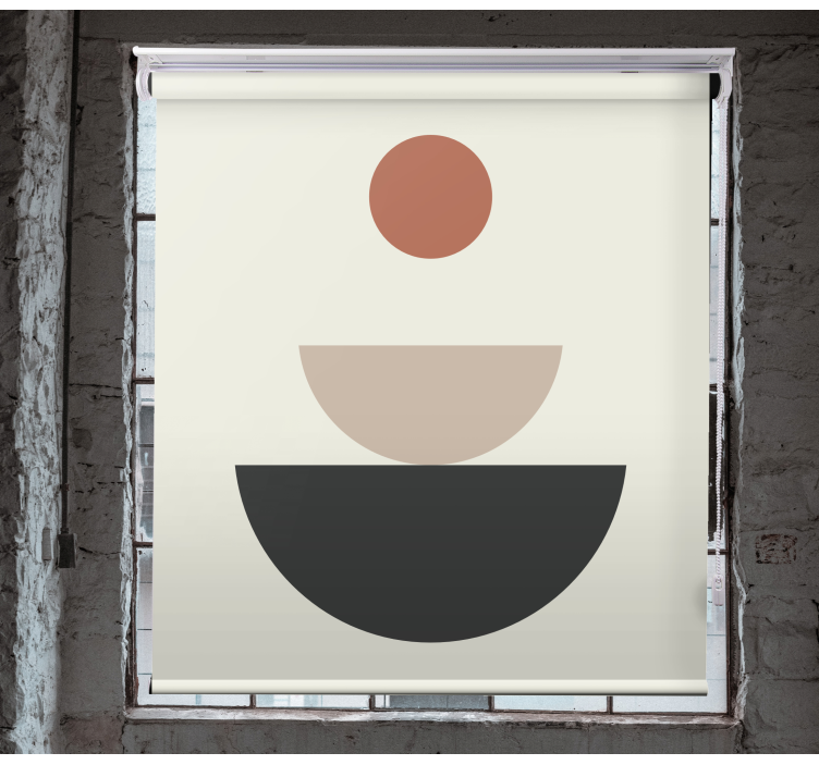 Rollo mit Zeichnungen Brunnen abstrakte geometrische kunst - TenStickers