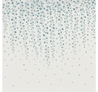 Rollo Fenster Badezimmer blaue blumen wasserfall - TenStickers