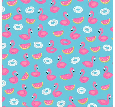 Rollo Fenster Kinderzimmer blauer flamingo-druck - TenStickers