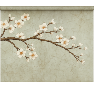 Rollo Fenster Esszimmer blühender japanischer baum - TenStickers