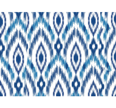 Rollo fenster muster blaues ikat-muster - TenStickers